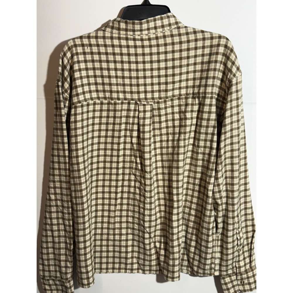 Cotton on Men's Tribeca Oversized Long Sleeve Shirt Stone Mini Check L - Picture 11 of 16